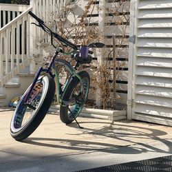 🌅 Soul Stomper Iridescent Fat Tire Beach Cruiser - Beach Sunset Vibes! 🌅
