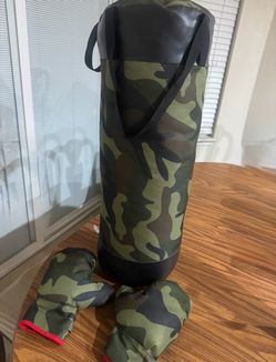 Kids punching bag with gloves