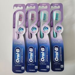 4 Oral-B Toothbrush Medium 