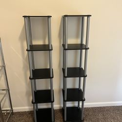 2 Matching Black A Gray Shelves 