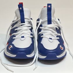 Champion Men’s Ripple A Slip-On Shoes | Size 9.5 | White/Blue/Red
