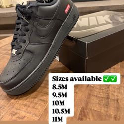 Supreme Air Force Black Sizes 8.5M 9.5M 10M 10.5M 11M