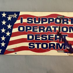 I Support Operation Desert Storm Front License Plate