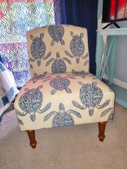 Turtle Print Accent Chair
