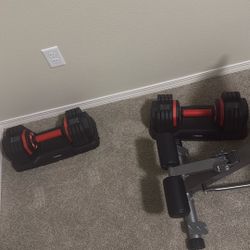 Adjustable Dumbbells (Set of 2) Up-to 55lbs/each