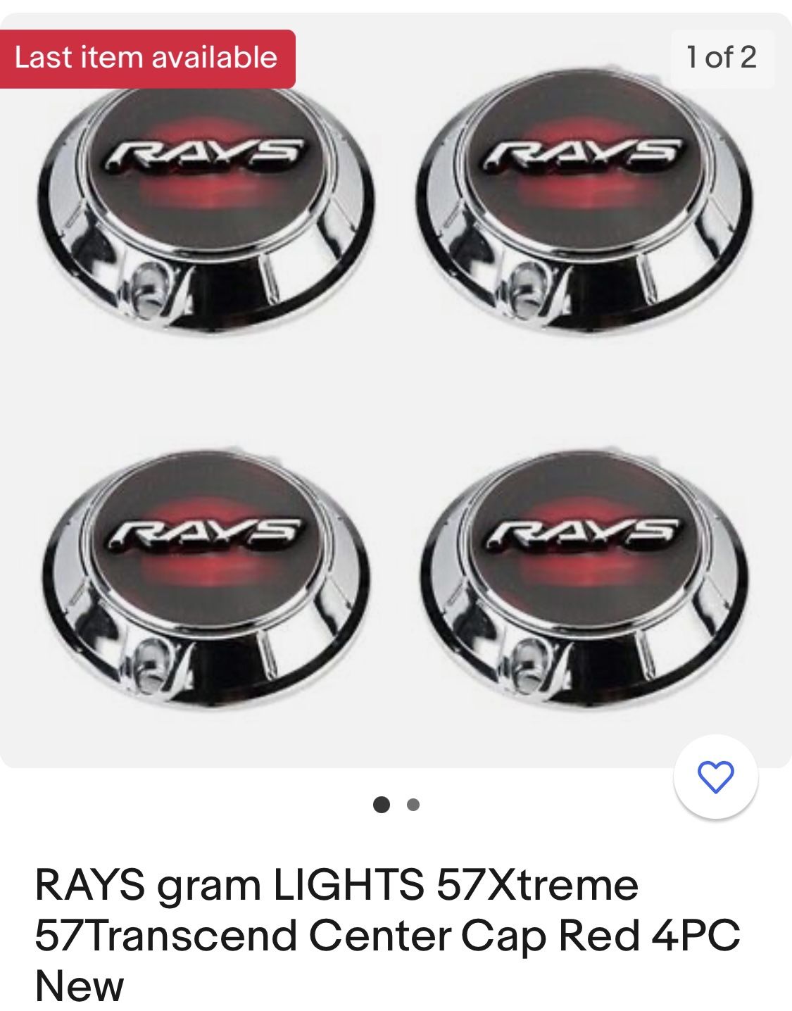 Rays Gram Lights 57xtreme Center Caps