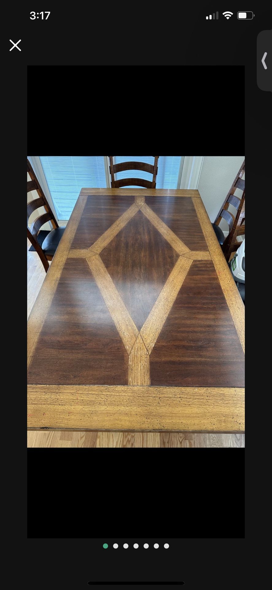 Real Wood American Furniture Table With 6 Chairs. Paid $4000 2 Years Ago