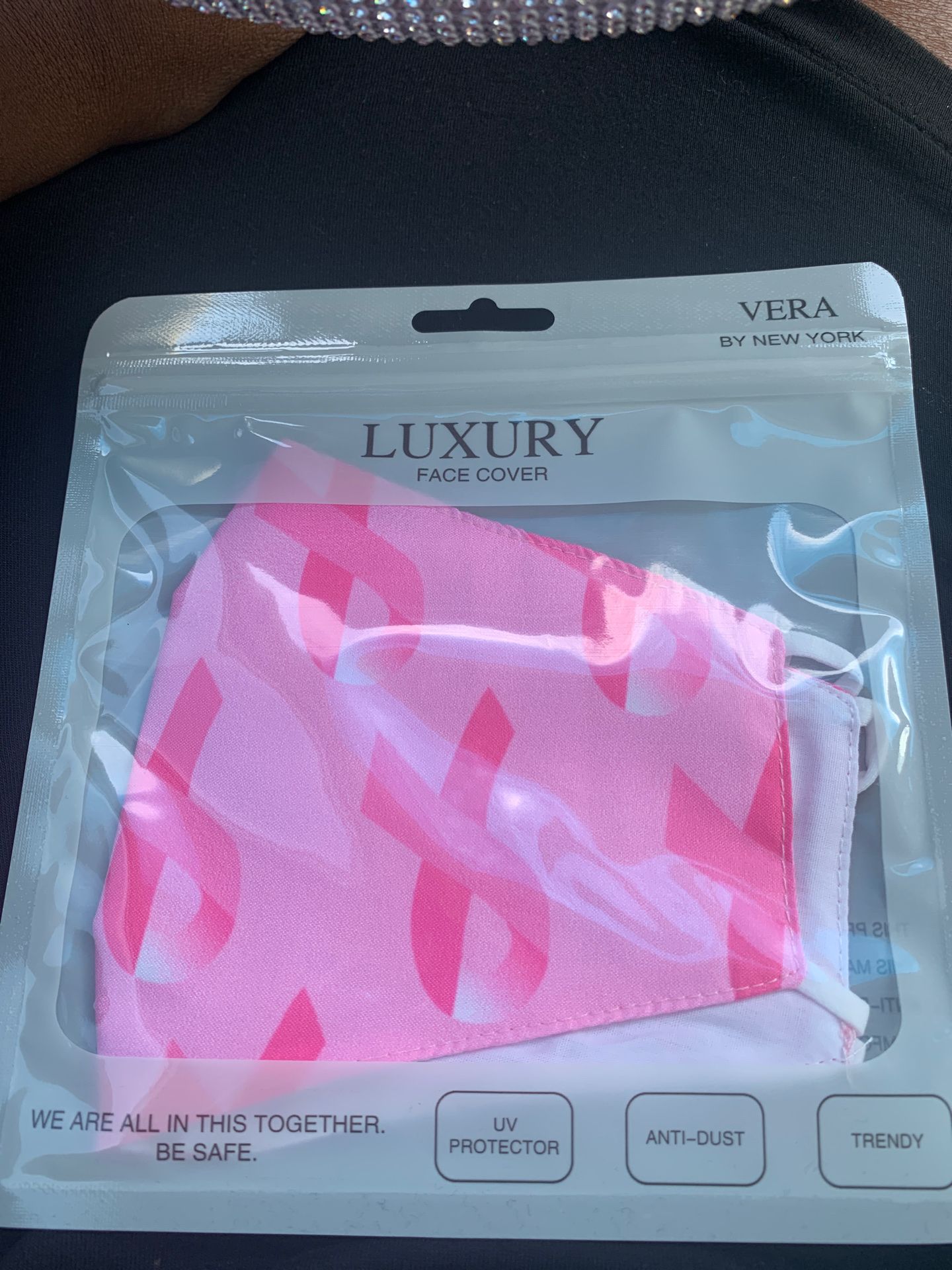 Breast cancer awareness face mask