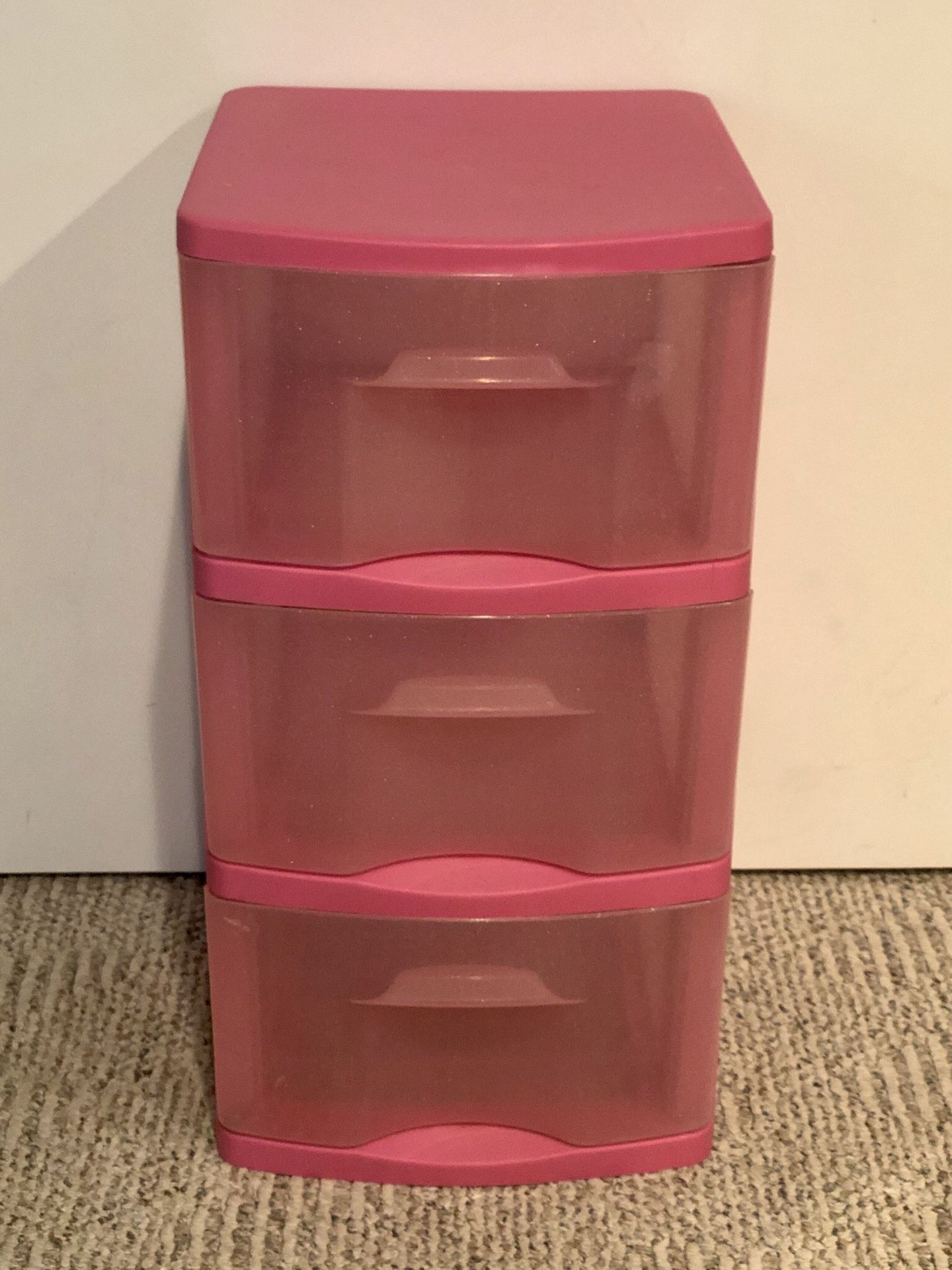 Pink Sparkle Storage Container - 3 Drawer