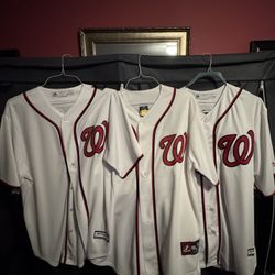 Murphy, Scherzer, Harper Authentic Nationals Jerseys 