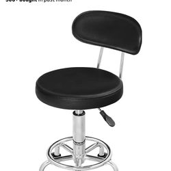 MOVING SALE Adjustable Rolling Stool Chair w/ Backrest