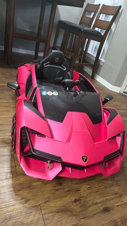 Electric pink car for girl