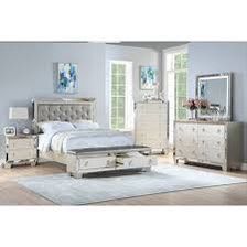 New King Mirrored 4 Piece Bedroom Set.  Eastern King.  Free Delivery!