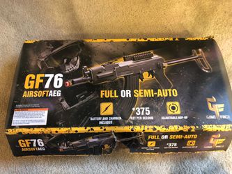 GF76 Airsoft AEG fully/ semi-auto assault rifle air-soft gun for Sale in  Bellingham, WA - OfferUp