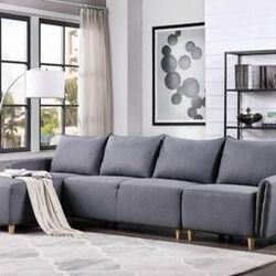 Brand New Reversible Grey Sectional Sofa