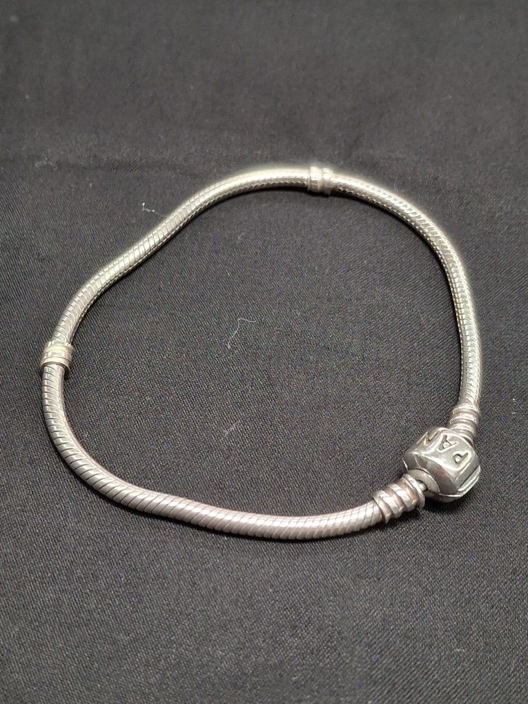 925 Silver Pandora Cable Bracelet 8" Pre-owned
