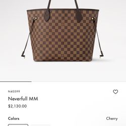 Louis Vuitton MM never Full Bag 