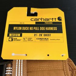 New Carhartt Nylon Duck No Pool Dog Harness Pho486 Size Medium 21–28 Inch Chest