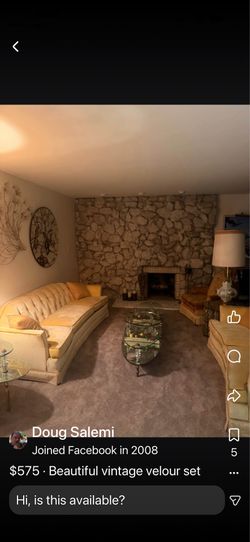 Vintage Sofa, Love Seat and side chair