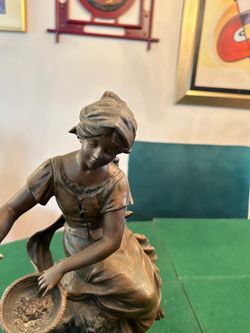 Bronze over metal antique figures