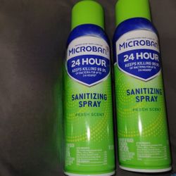 2 MICROBAN 24 HOUR SANITIZING SPRAY (32oz CANS) FOR $8/$8 POR LOS 2