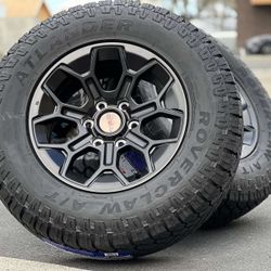 Brand-new 17” black TRD 4Runner wheels and tires Toyota Tacoma FJ rims Tundra Sequoia Lexus GX GX460 Chevrolet Silverado Tahoe GMC Sierra Yukon 1500