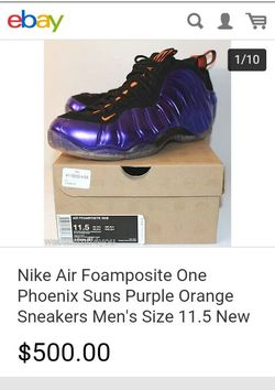 Nike air foamposite phoenix suns size 9
