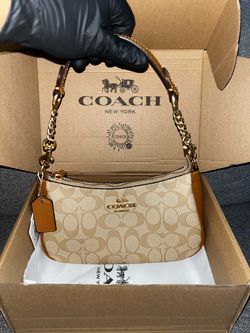 Coach Signature Shoulder Bag with Chain Strap