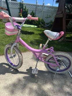 16” RoyalBaby Girls Bike – Pink “Bunny” with Basket & Training Wheels!