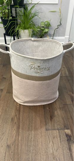 Fabric girls big laundry basket