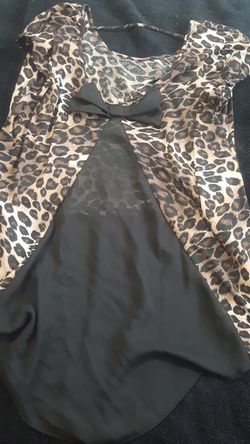 Cheetah top with long back