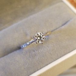 .5ct Certified Moissanite Diamond Ring 