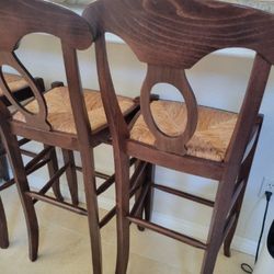 Rattan Counter Stools Perfect For Kitchen Counter Seating.  All Four For $50.  No Delivery Must Pickup. 