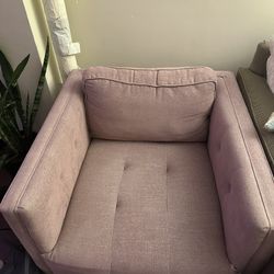 Pink Swivel Sofa Chair