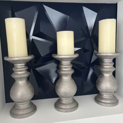 3 X Z Gallerie Candle Holders 