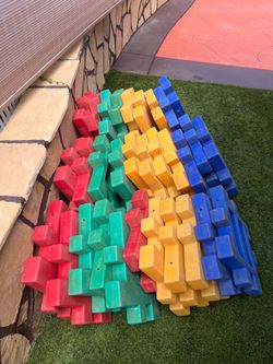 Large Plastic Interlocking Building Blocks Set