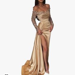 Gold Prom Dress 
