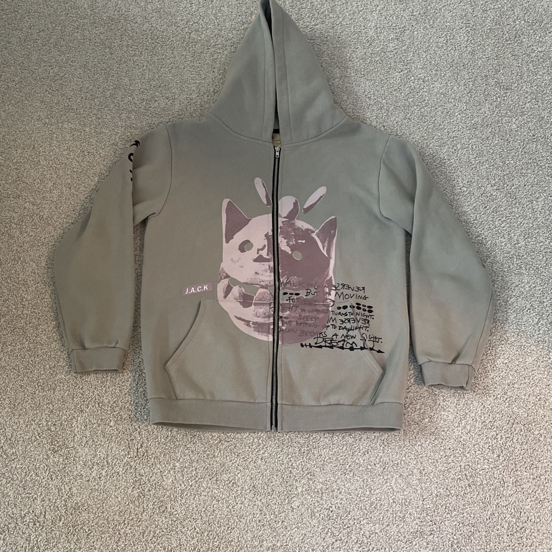 TRAVIS SCOTT ZIP UP HOODIE OLIVE M for Sale in Euless, TX - OfferUp