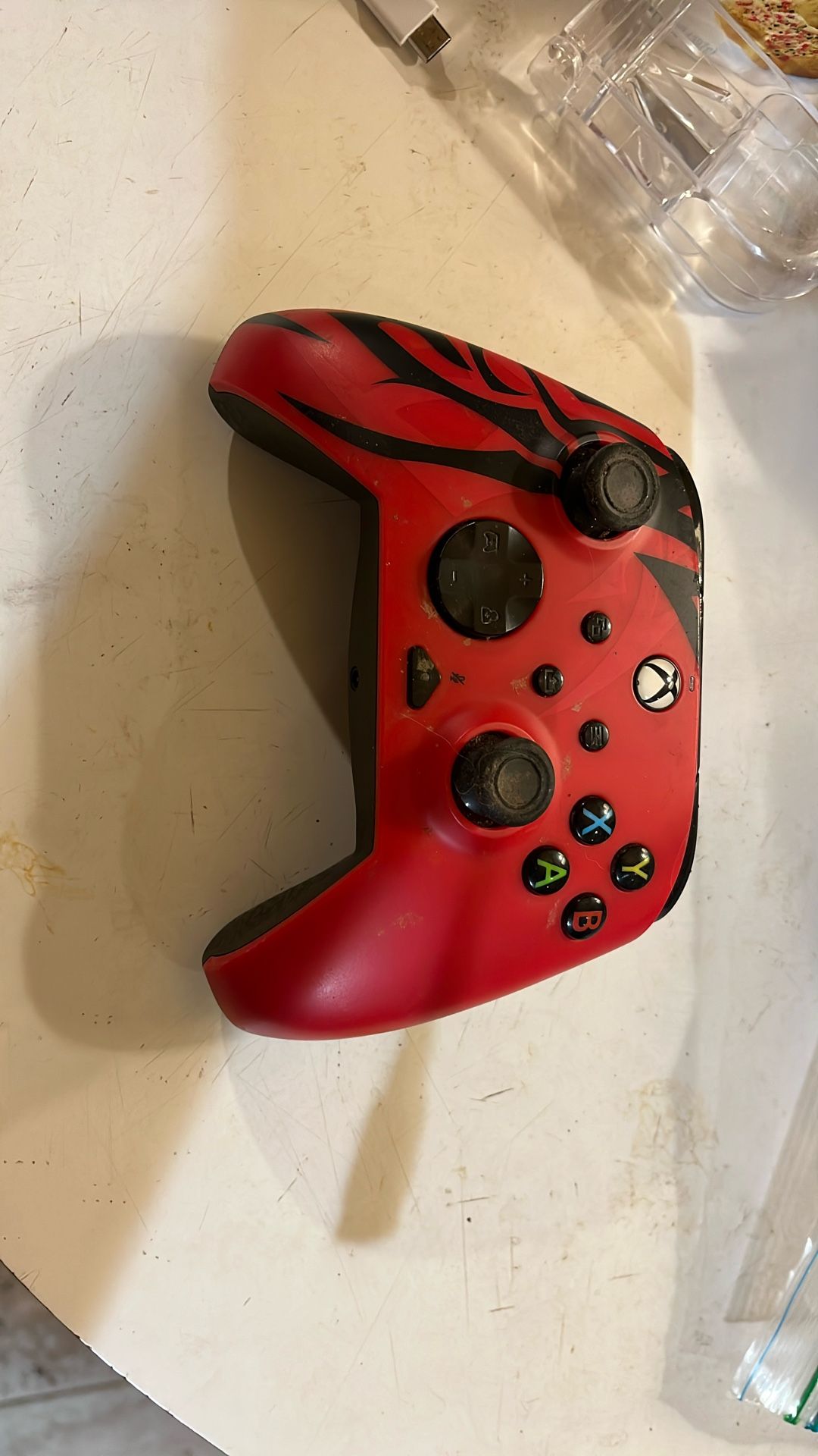 Xbox Wired, Controller, Red, And Black