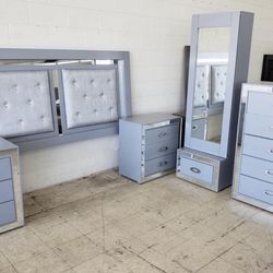 New Grey Bedroom Set (King/Queen/Full)