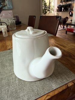 Marin White Stoneware Teapot