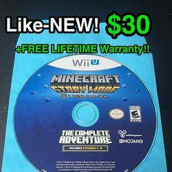 ⛏️ Like-NEW Wii U Minecraft Story Mode Complete Adventure Disc 🎮