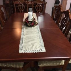 Dining Table With Eight Chairs and China Buffet