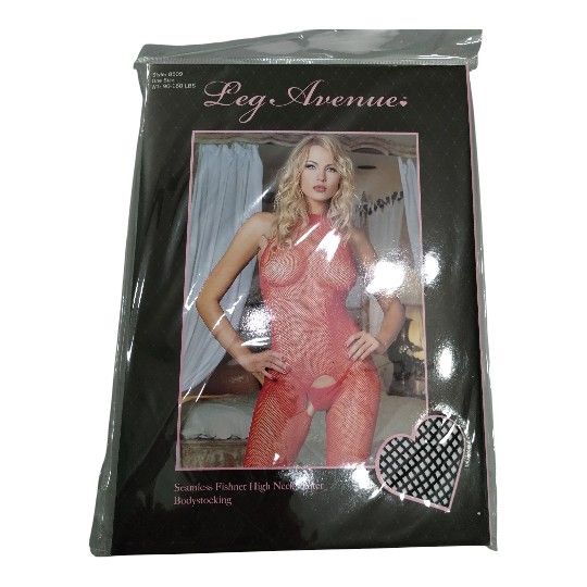 Leg Avenue Black Fishnet Bodystocking Bodysuit New Women's Halloween Costume