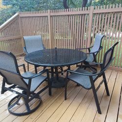 5 Piece Baran Ash Patio Set