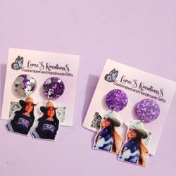 Spirit Fan Personalized Earrings 
