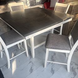 Brand new counter height dining room table with four chairs💫affordable terms available 