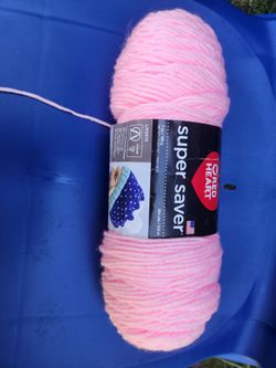 Pink acrylic yarn