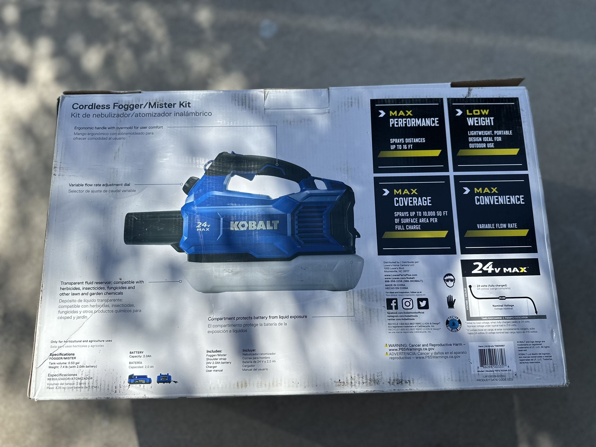 Cordless Fogger/mister