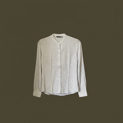 Van Heusen White Black Dotted Blouse Size M - Never worn
